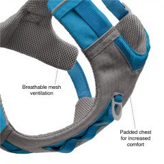 PetSafe Kurgo Journey Air Koşu Göğüs Tasması Siyah/Gri S K01943
