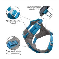 PetSafe Kurgo Journey Air Koşu Göğüs Tasması Siyah/Gri S K01943