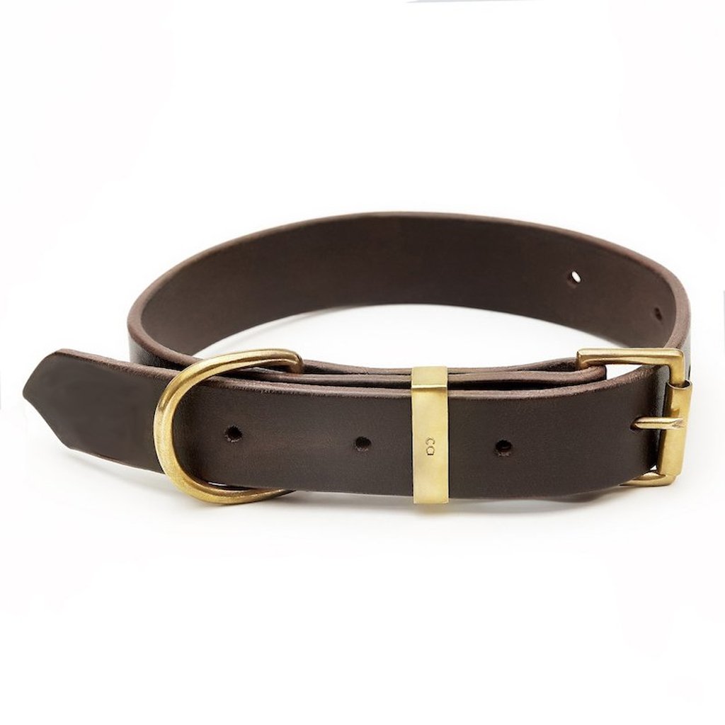 Mihos Handmade Deri Köpek Tasması Kahverengi M (36-45CM) Cl-Mı-Br-M