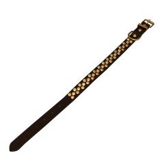 Aten Handmade Deri Köpek Tasması Kahverengi M (36-45CM) Cl-At-Br-M