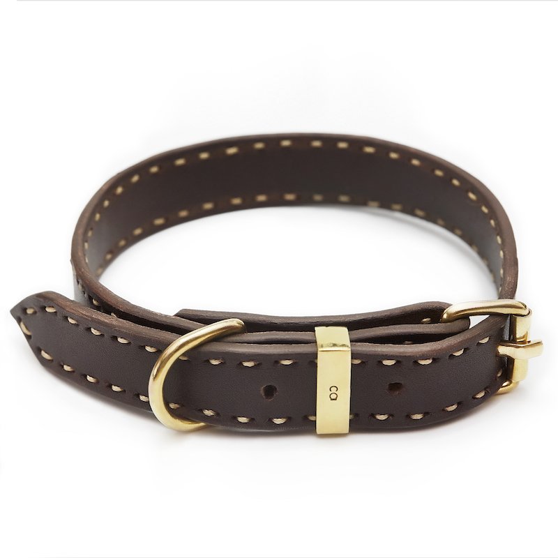 Horus Handmade Deri Köpek Tasması Kahverengi L (46-55 CM) Cl-Ho-Br-L
