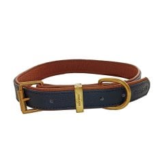 Baldur Handmade Deri Köpek Tasması Mavi M (36-45CM) Cl-Ba-B-M
